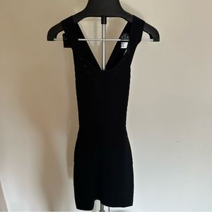 Black bodycon criss cross dress small